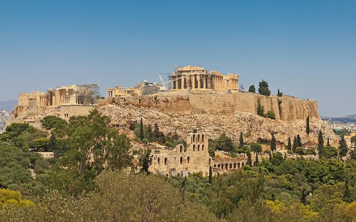 La Acrópolis de Atenas vista desde la colina de Filopapo
